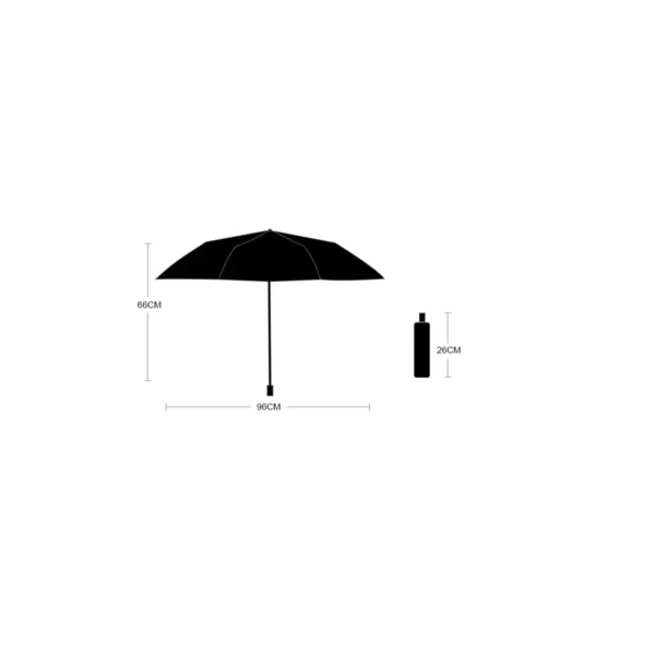 Travel Portable Mini Sun & Rain Folding Anti UV Umbrella, Compact Umbrella for Car, Lightweight UV Protection Windproof Umbrella - Image 6