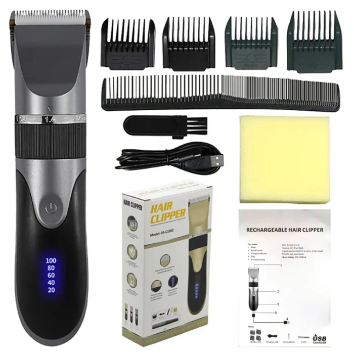 Hair Clipper Electric Barber Hair Trimmers For Men Adults Kids Cordless Rechargeable Hair Cutter Machine Professional - Image 1