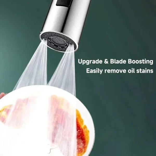 1pc 3 Three ModesFaucet Extender Metal Alloy Head Water Saver Home Extended Shower Spray Filter - Image 5