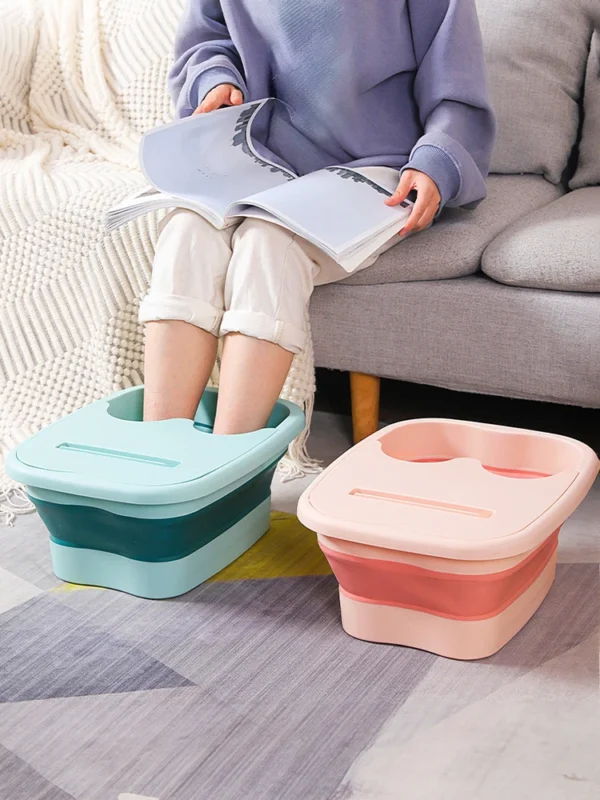 Foldable Footbath Massage Bucket Soaking Bucket Folding Basin Spa Foot Bath Bucket Household Sauna Bathtub Pedicure Bath Bathtub - Image 1