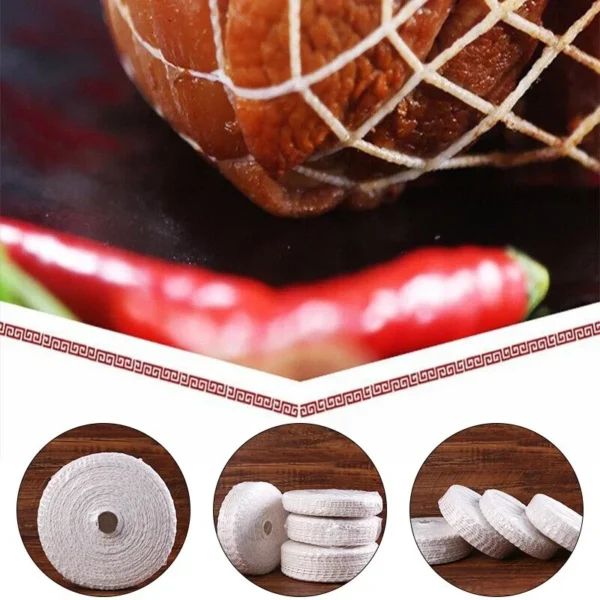 3 Meters Cotton Meat Net Ham Sausage Net Butcher's String Sausage Roll Hot Dog Sausage Casing Packaging Tools Meat Cooking Tool - Image 6