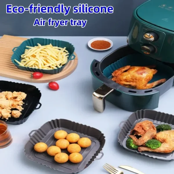 Disposable silicone polymers for air fryers, oil-free pans, pizza accessories, baking, 1 piece - Image 7