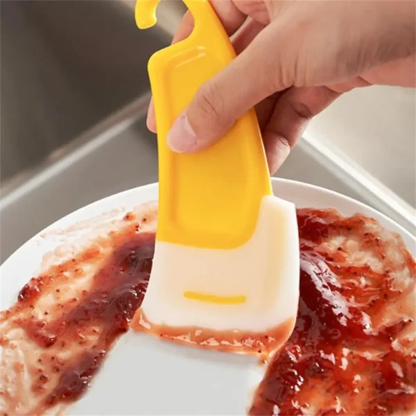 Cleaning Silicone Spatula Kitchen Scraper Soft Blade Scraper Brush Dirty Pan Pot Dishes Cleaner Tools Silicone Kitchen Utensils - Image 3