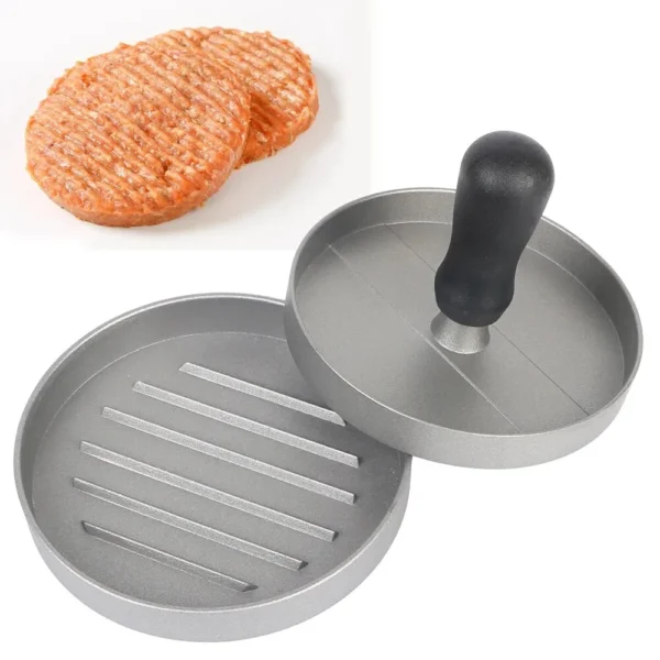 Household Food Mold Kitchen Gadgets Round Hamburger Mold BBQ Hamburger Meat Beef Pie Burger Meat Press Aluminum AlloyHousehold F - Image 1