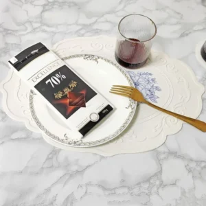 Silicone carved dining mat retro pattern table mat floral placemat for dining table kitchen coffee pad tableware mats waterproof