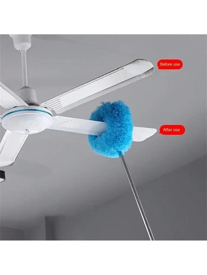 Microfiber Ceiling Fan Duster Extends Up To Long Handled Dust Locking Reusable And Cleaner Brush For Effortless Cleaning - Image 1