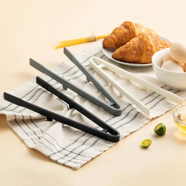 Silicone Grill Tongs Non-Stick Food Bread Clip Heat Resistant BBQ Salad Cooking Serving Clamp Steak Pasta Clip For Kitchen - Image 4