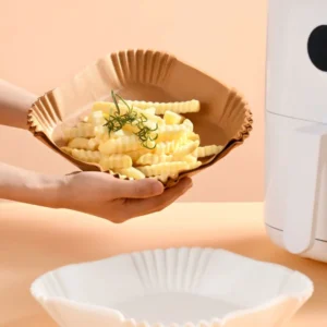 50pcs Air Fryer Paper Grease Absorbent Paper For Household Baking Pans With Thickened Silicone Paper Pads