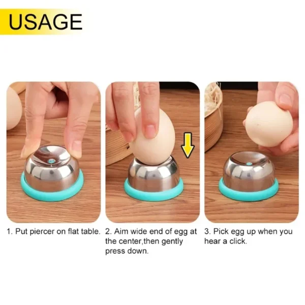 Egg Piercer, Stainless Steel Needle Egg Hole Puncher Eggs Poacher Endurance Hole Seperater Bakery Kitchen Tool for Raw Eggs - Image 4