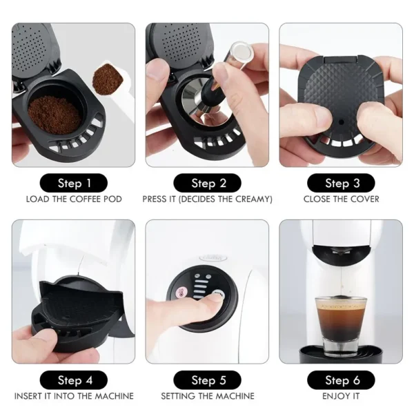 Refill Reusable Capsule Adapter For Dolce Gusto Coffee Capsule Convert Compatible With Genio S Piccolo Xs Machine Coffee Accesso - Image 2