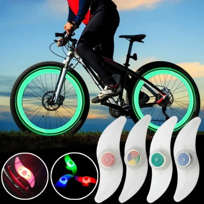 kf-S99a34a8a51604ba19ec1d221c408bbec7 Bike Wheel Spoke Light Tire Lights 3 Mode LED Waterproof Bike Safety Warning Easy To Install Bicycle Accessories with Battery - Image 1