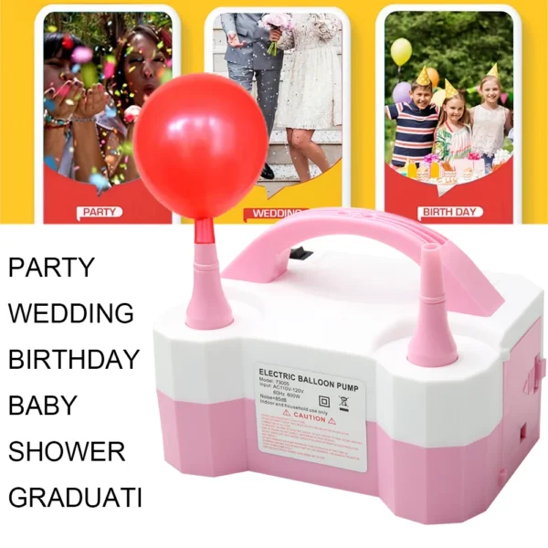Electric Balloon Inflator Balloon Inflator Pump Can Inflate Two At The Same Time Has Two Modes Good For Decorating The Room - Image 1