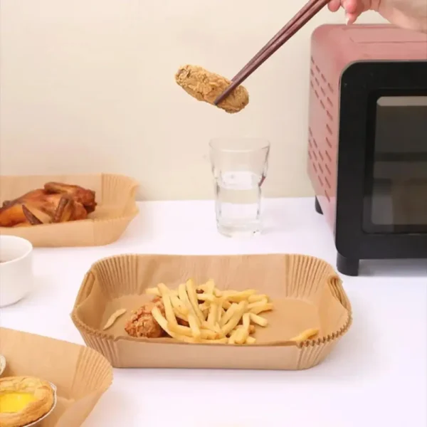 Disposable Air Fryer Paper Non-Stick Kitchen Baking Airfryer Mat Oilproof Micro-wave Barbecue Pad Baking Paper Liner Accessories - Image 6