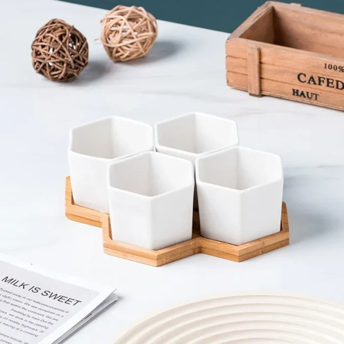 kf-Saac9a43f30194f02a41dc8c0193d7b95f Multi Bamboo Tray Wood Saucer Flower Pot Tray Cup Pad Coaster Plate for Kitchen Decorative Plate Creative Coaster Coffee Cup Mat - Image 4