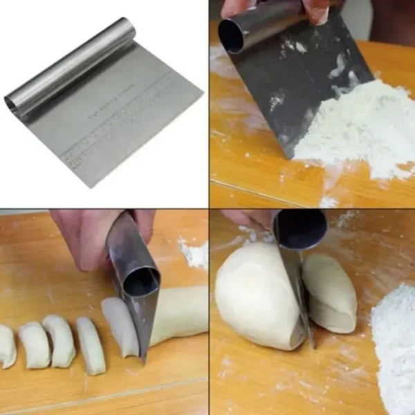 Stainless Steel Scraper Cake Sachima Cream Scraper Sausage Flour Scraper Cut Dough Baking Scraper Multifunctional Cutting Knife - Image 4
