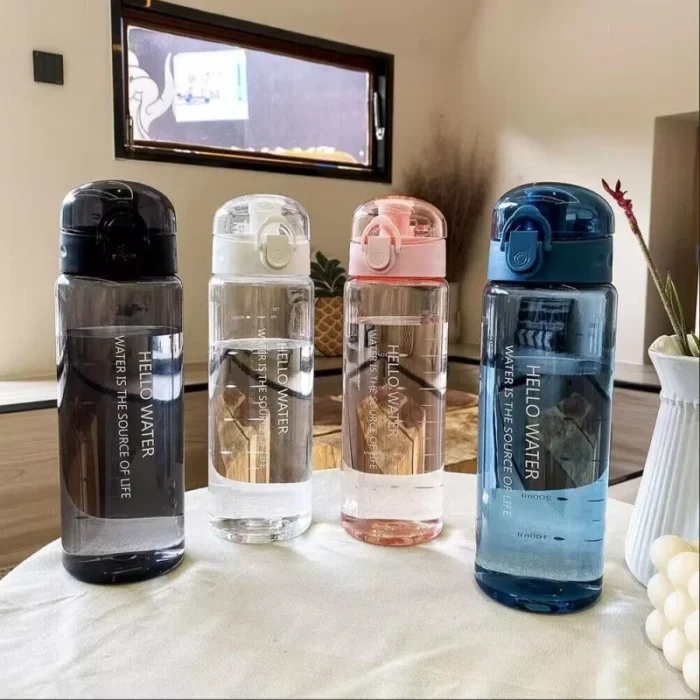 kf-Saec311aa091d40bb9c02d322076f6bfdv Sports Transparent Water Bottle 780ml Portable Gym Travel Clear Leakproof Drinking Bottle Frosted Bottle - Image 1