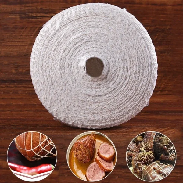 3 Meters Cotton Meat Net Ham Sausage Net Butcher's String Sausage Roll Hot Dog Sausage Casing Packaging Tools Meat Cooking Tool - Image 5