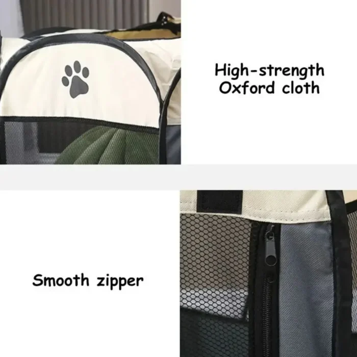 kf-Sb0a5a326a88c4c3bb586e9a6b2a80638I Portable Foldable Pet Tent Kennel Octagonal Fence Puppy Shelter Easy To Use Outdoor Easy Operation Large Dog Cages Cat Fences - Image 4