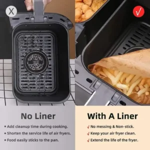 Disposable Air Fryer Paper Non-Stick Kitchen Baking Airfryer Mat Oilproof Micro-wave Barbecue Pad Baking Paper Liner Accessories