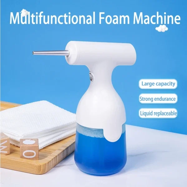 kf-Sbcb3f3a8048c4d96823b0693e1df9613B Electric Liquid Foam Dispenser Gun Automatic Continuous Foaming Shampoo Face Wash God Detergent Bathroom Bubble - Image 1