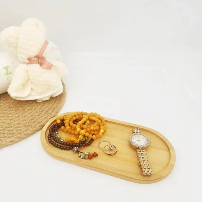kf-Sc2fc43436fce4f4dbac4f62cacab12220 Multi Bamboo Tray Wood Saucer Flower Pot Tray Cup Pad Coaster Plate for Kitchen Decorative Plate Creative Coaster Coffee Cup Mat - Image 2