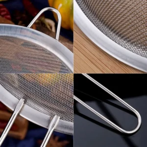 3pcs Stainless Steel Juice & Soya Milk Strainer Sieve Ultra Fine Mesh Oil Grid Fishing Dumplings Household Hotpot Leaky Spoon