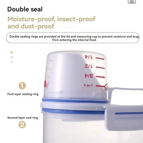 Moisture-proof Grain Jar Rice Jar Grain Storage Box Pet Food Bucket Storage Jar Sealed Bucket Filled Rice Bucket - Image 4