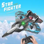 2.4G remote control fighter electric foam glider stunt tumbling UAV hovering helicopter with LED colorful lights aircraft model