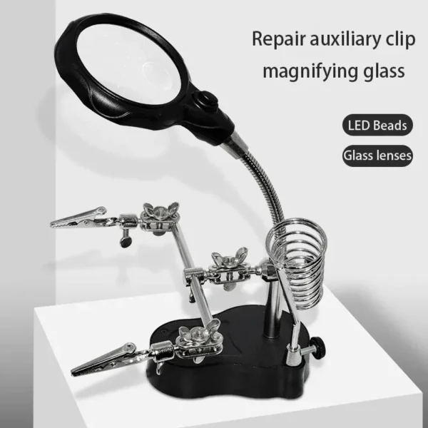 1 Set Repair Auxiliary Strap Light Magnifying Glass Mobile Phone Motherboard Digital Device Maintenance Tool Table - Image 1