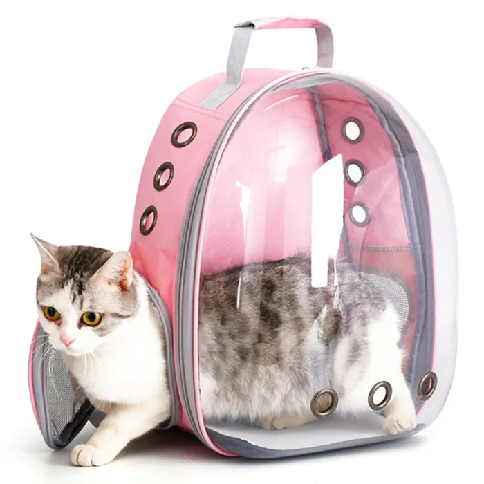 kf-Seb17fadb7783419ab9dfa9638353f0f4l Cat Pet Carrier Backpack Transparent Capsule Bubble Pet Backpack Small Animal Puppy Kitty Bird Breathable Pet Carrier for Travel - Image 3