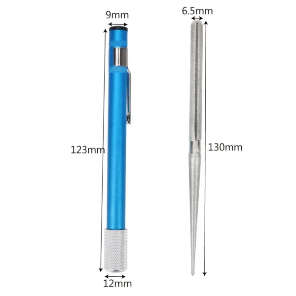 Knife Sharpener For Fishhook Knife 1 piece Grindstone Diamond Plated Carbon Steel Pen Shape - Image 5