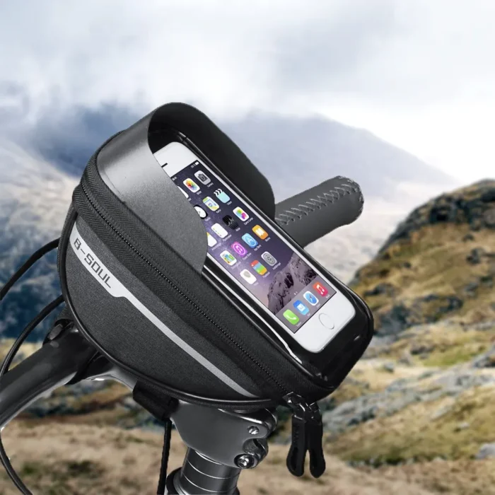 kf-Sf10e94877d784a058d98f7e295e9cfb5j Bicycle Bag 1L Frame Front Top Tube Bike Bag Handlebar Mtb Touch Screen Cycling Bag Phone Holder Bicycle Accessories - Image 1