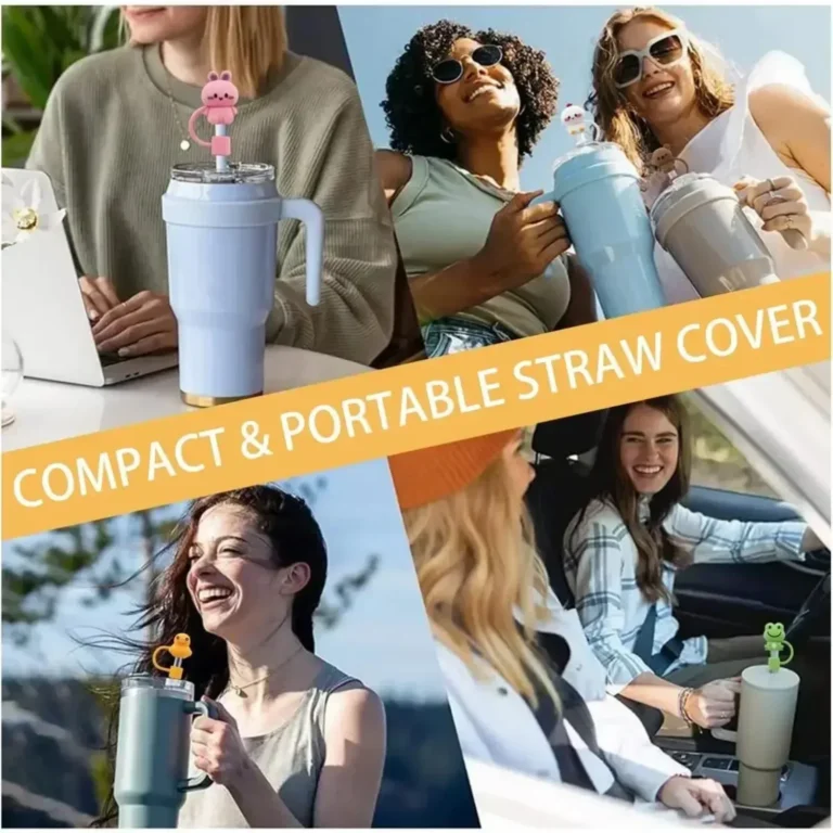 5/1Pcs Straw Cover Cap for Stanley Cup Silicone Straw Topper Compatible with 30&40Oz Tumbler with Handle Dust-Proof Reusable - Image 4