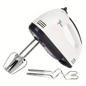 Handheld Electric Egg Beater, Household Automatic Mixer, Egg White and Cream Beater, Mini 7-speed White