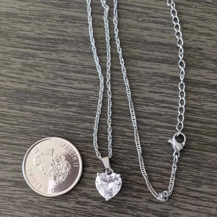 kf-H5d0fba2f02614222a969a94381dfbe97a Heart Necklaces For Women Stainless Steel Gold Plated Chain Zircon Heart Pendant Choker Necklace Wedding Boho Jewelry Gift Femme - Image 4