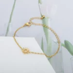 ICFTZWE Sun Hollow Bracelets For Women Stainless Steel Hand Chain Vintage Sunflower Anklet Boho Foot Jewelry Accessories - Image 5