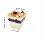 100/50 Reusable Square Mini Cups Plastic Dessert Shooters for Parties Appetizers Halloween Wedding Hand Wash - Image 2