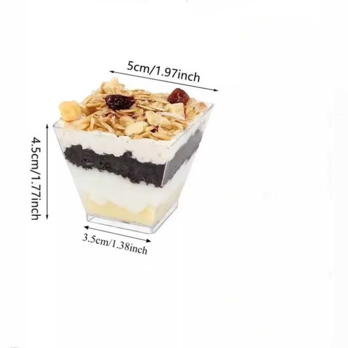 kf-S000251257cc842f5baac332db2d1997bk 100/50 Reusable Square Mini Cups Plastic Dessert Shooters for Parties Appetizers Halloween Wedding Hand Wash - Image 2