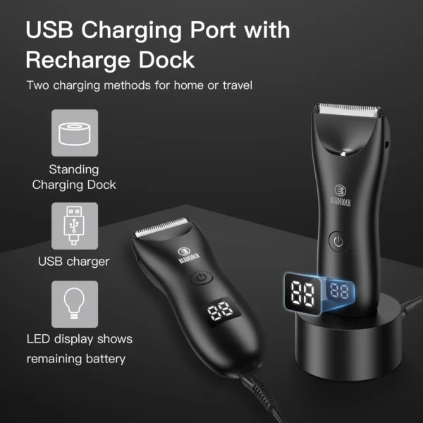 Professional Groin Body Hair Trimmer Ball Shaver for Men Body Grooming Clipper Rechargeable Ceramic Trimmer Bikini Epilator - Image 6