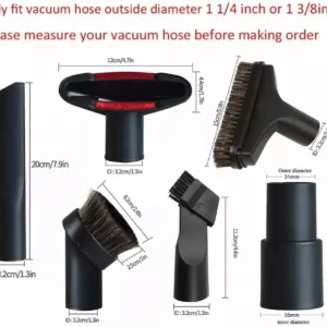 6 PCS Vacuum Attachments Replacement 1 1/4 inch & 1 3/8 inch Vac Accessories Brush Nozzle Crevice Tool Vacuum Cleaner Accessorie