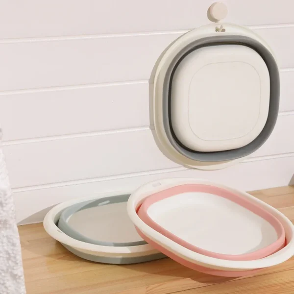 Plastic Folding Wash Basin, Portable Laundry Tub for Home, Bathroom, Kitchen, Adult & Baby Bath Basin, Travel Wash Basket - Image 3