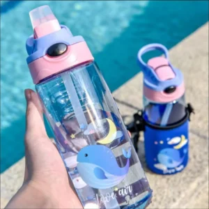 500ml Kids Water Bottle With Straw BPA Free Children Drinking Healthy School Cup
