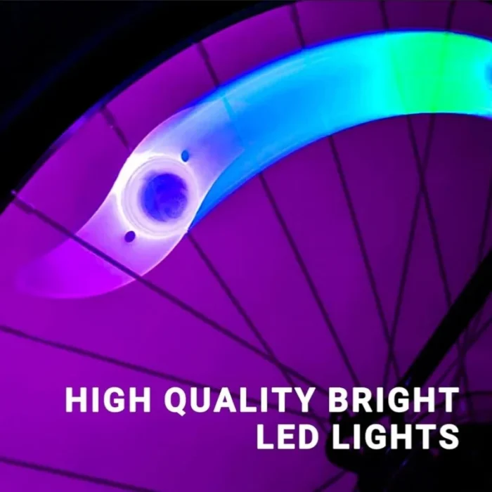 kf-S041a633af6d54c5781973516456406201 Bike Wheel Spoke Light Tire Lights 3 Mode LED Waterproof Bike Safety Warning Easy To Install Bicycle Accessories with Battery - Image 6