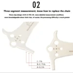 Bicycle Chain Wear Indicator Ruler Repair Tool Stainless Steel Mountain Road Bike Chain Gauge Measurement Checker Screw Diameter - Image 3