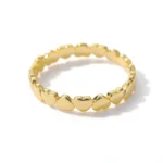 Stainless Steel Heart Rings For Women Gold Color Heart Engagement Wedding Ring Luxury Wedding Aesthetic Fashion Jewelry Gift - Image 3