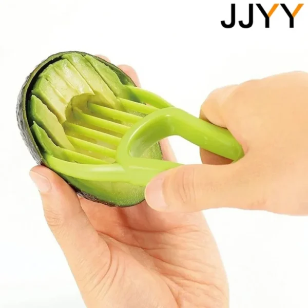 JJYY 3 In 1 Avocado Slicer Shea Corer Butter Fruit Peeler Cutter Pulp Separator Plastic Knife Kitchen Vegetable Tools - Image 3