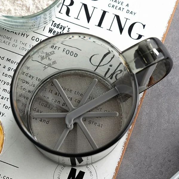 Kitchen Baking Cake Flour Sieve 40 Mesh Semi-automatic Filter Sieve Flour Sieve With Capacity Scale - Image 6