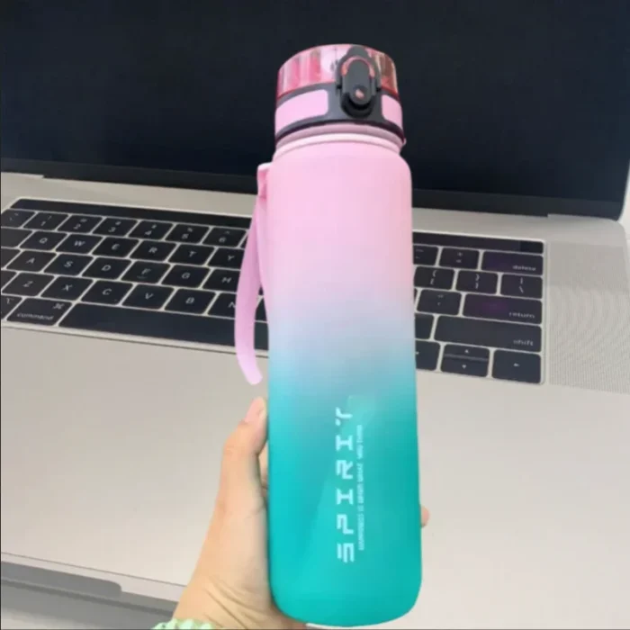 500ML/650ML/1000ML Large Capacity Sports Bottle Motivational Leak Proof Portable Reusable Plastic Cups Outdoor Travel Gym Jugs - Image 3