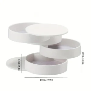 Rotating Multi-layer Desktop Storage Box Hair Accessories Jewelry Makeup BoxNWith Lid Dustproof Jewelry Box Jewelry Storage Box
