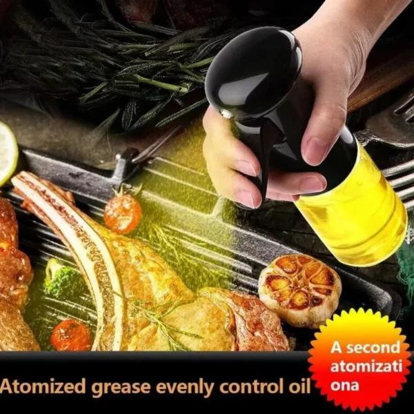 1PCS Black Transparent Kitchen Oil Bottle Cooking Oil Spray Olive Oil Bottle Fitness Barbecue Spray Oil Dispenser Household - Image 5